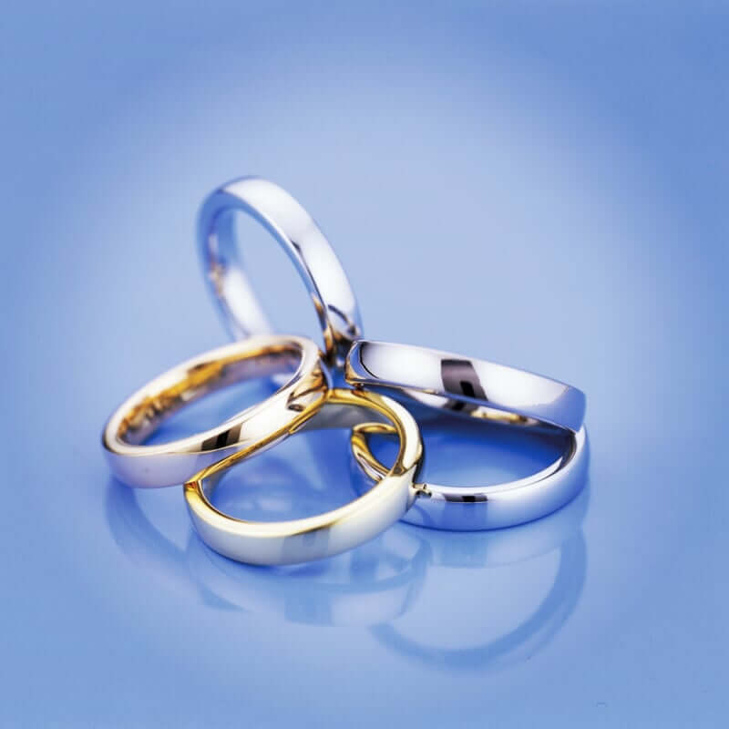 プラチナ　イエローゴールド　ピンクゴールド　ホワイトゴールド　パラジウム　貴金属素材の結婚指輪
