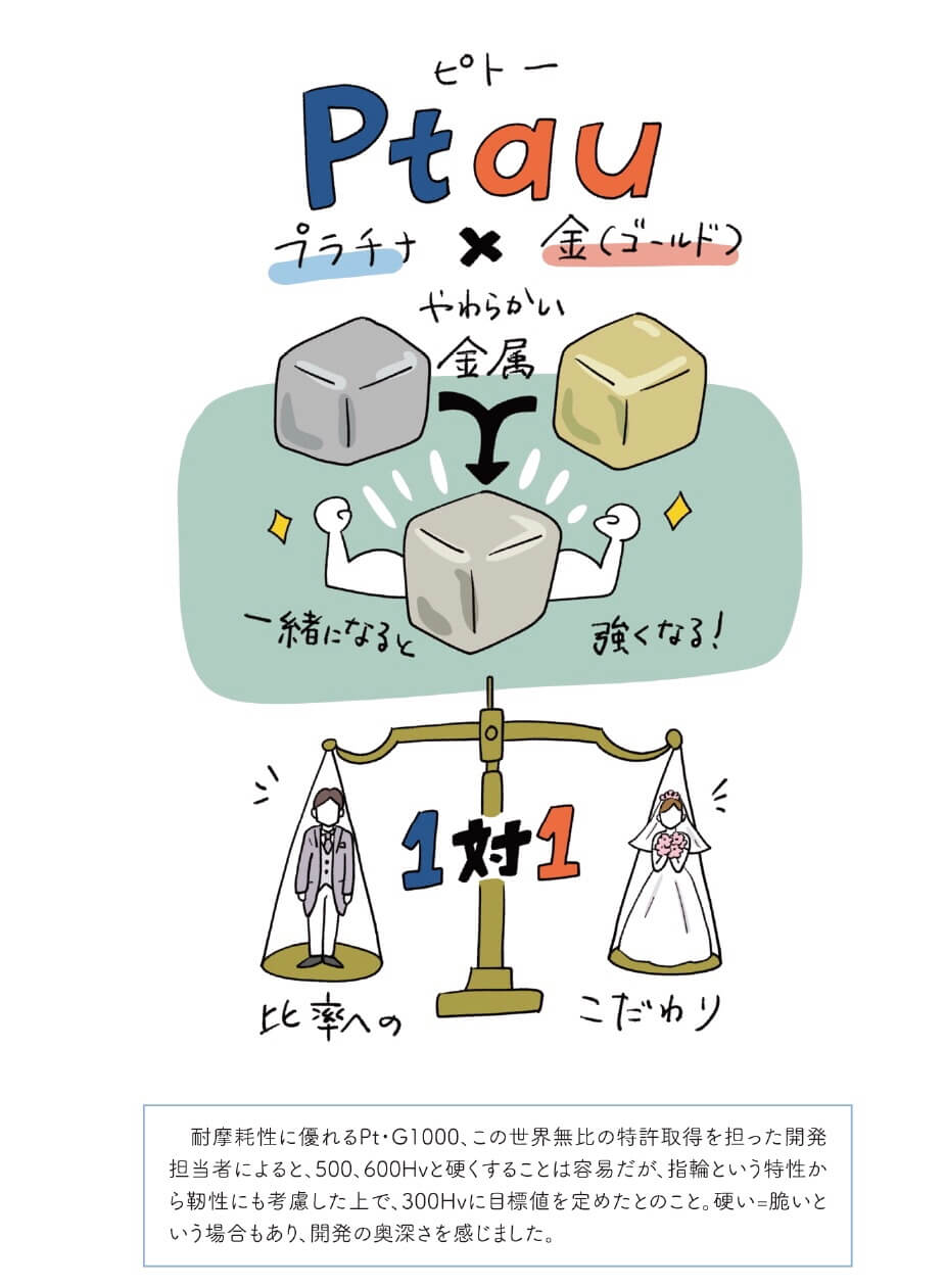 パイロットブランド最強の結婚指輪 ピトー イラスト