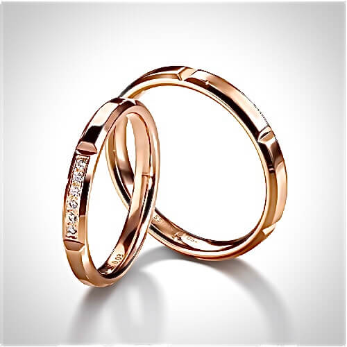 フラージャコーのチョコレート　18金ゴールドの結婚指輪